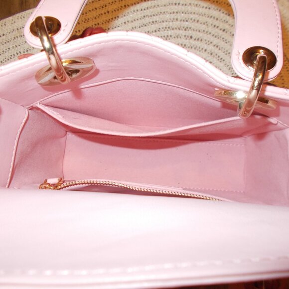 Mini Pink Quilted Handbag - Picture 2 of 3